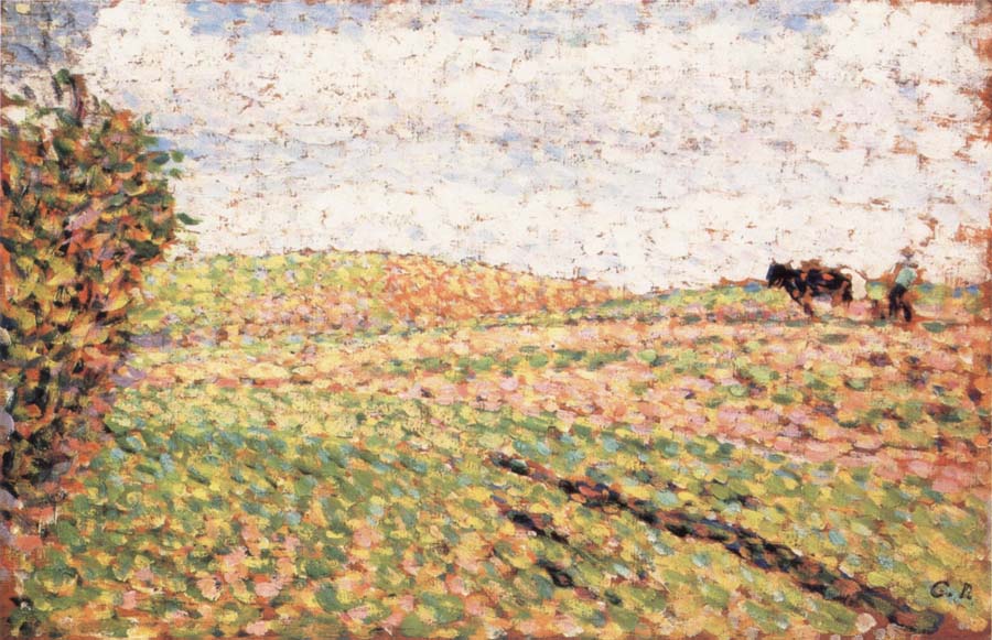 Camille Pissarro Ploughing at Eragny